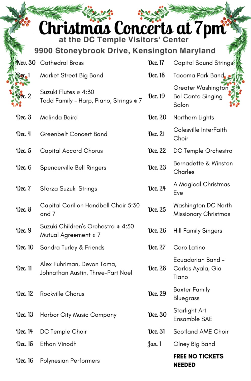 Merry and bright holiday lights in DC, Maryland and Virginia 2023