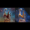 Pillars of Creation Hubble and Webb Comparison